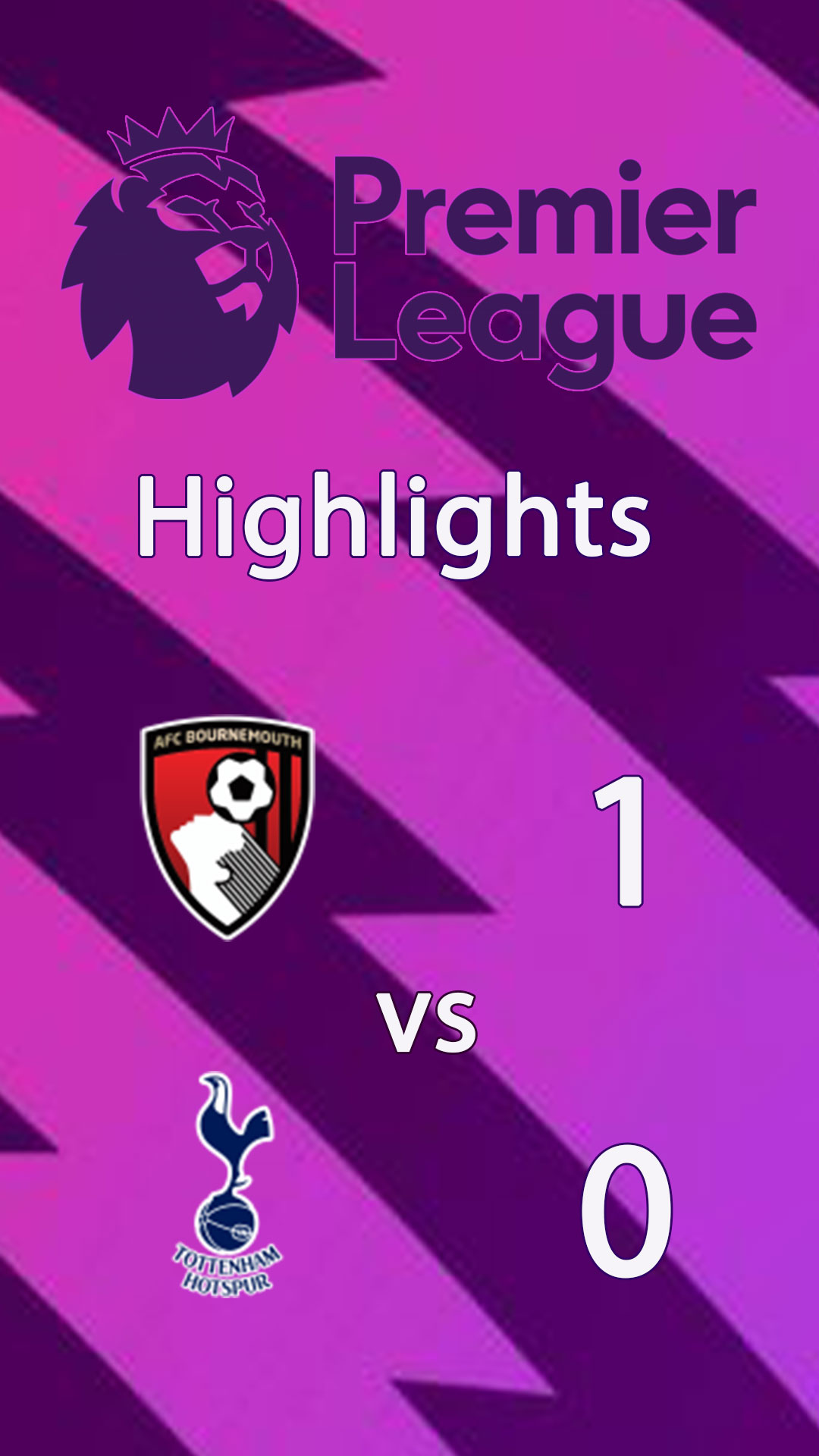 AFC Bournemouth 1 - 0 Tottenham Hotspur : Highlight Premier League 24/25